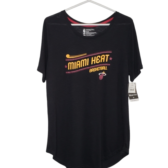 New NBA Miami Heat Basketball Tee Shirt Women's Size XL - Picture 5 of 14